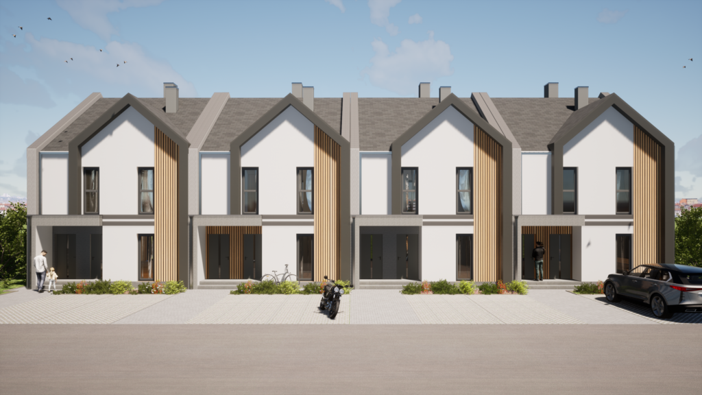 Wizualizacja osiedla SIM w Skopaniu, gmina Baranów Sandomierski - ujęcie 1