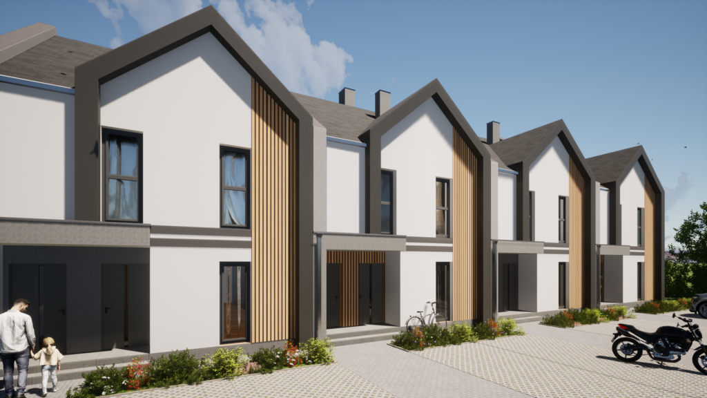 Wizualizacja osiedla SIM w Skopaniu, gmina Baranów Sandomierski - ujęcie 2