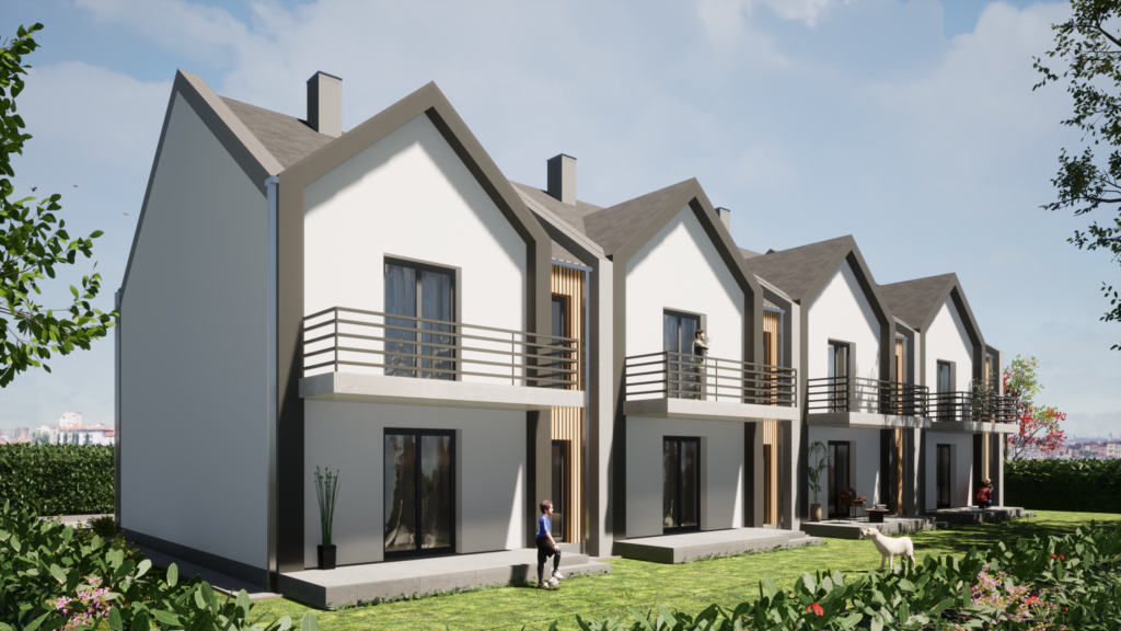 Wizualizacja osiedla SIM w Skopaniu, gmina Baranów Sandomierski - ujęcie 4