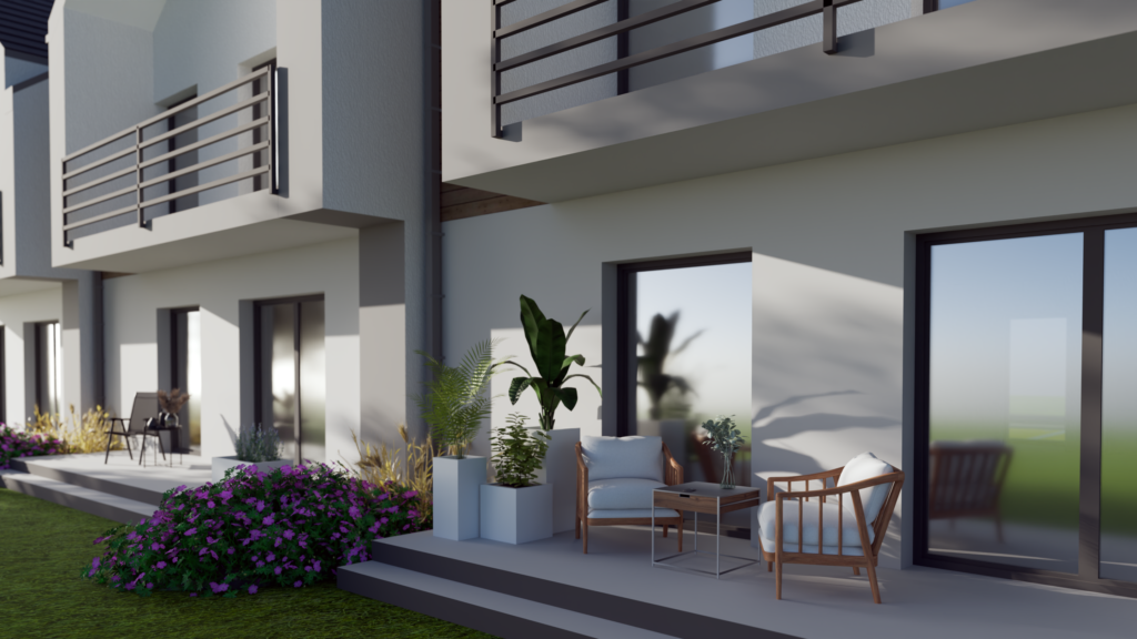 Wizualizacja osiedla SIM w Nowej Dębie - wersja 1, ujęcie 8