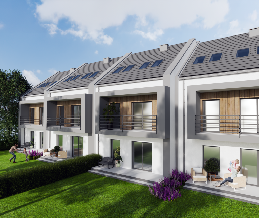 Wizualizacja osiedla SIM w Nowej Dębie - wersja 2, ujęcie 2